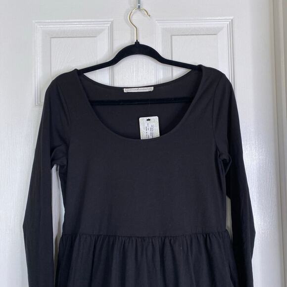 PERUVIAN CONNECTION Black Lacemaker Pocket Dress Long Sleeves NWT New Size XS - Picture 3 of 6